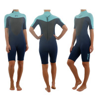 Гидрокостюм женский короткий Jetpilot Flight S/S 2mm Springsuit wms.Teal (190780) (2021)