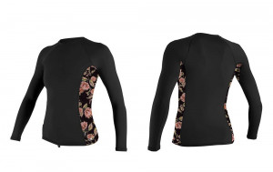 Гидромайка женская длинный рукав O&#039;Neill WMS SIDE PRINT L/S RASH GUARD black S20 (5406S GF5) 