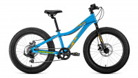 Велосипед Forward Bizon Micro 20 голубой/оранжевый (2021)