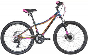 Велосипед NOVATRACK KATRINA 24&quot; алюм.рама 10&quot; (2022) фиолет.металлик 