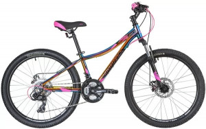 Велосипед Novatrack Katrina 24&quot; алюм.рама 10&quot; (2022) фиолет.металлик 