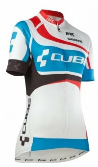 Джерси CUBE Teamline WS к/рук женская, white´n´blue´n´grey