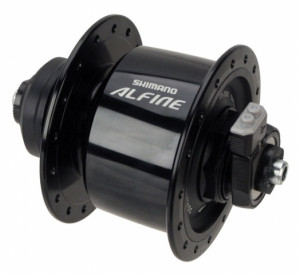 Втулка динамо Shimano Alfine, S501, 32 отверстия, 6V-3W, QR, C.Lock, черная 