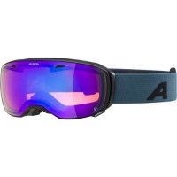 Очки горнолыжные Alpina Estetica Q Black-Dirtblue Matt/Q Blue Sph. S2 (2024)