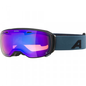 Очки горнолыжные Alpina Estetica Q Black-Dirtblue Matt/Q Blue Sph. S2 (2024) 