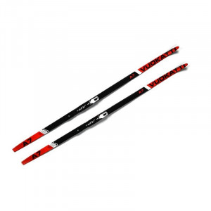 Беговые лыжи Vuokatti с креплением NNN Step-in (Step) black/red 150 см 