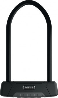 Велосипедный замок Abus Granit Plus 470/150HB300, U-образный, на ключ, с креплением, 109x12, черный
