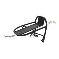 Багажник M-Wave Mini F+R 5-440454 24-28" передний/задний до 9 кг, крепление к тормозам V-брейк, алюминий, черный