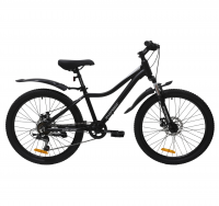 Велосипед Avenger A241D 24" черный матовый/серебристый рама: 13" (2026)
