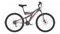 Велосипед Black One Phantom FS 27.5 серый/красный/серый Рама: 18" (2022)