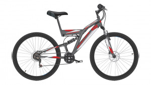 Велосипед Black One Phantom FS 27.5 серый/красный/серый Рама: 18&quot; (2022) 