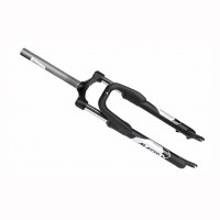 Вилка STELS CH-386A-D60-Disc ZOOM 27.5" 1-1/8" аморт. безрезьб. диск.торм., алюм/сталь мат. черная., шток