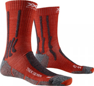 Носки X-Socks Trek Silver Crimson Red / Dolomite Grey (2021) 