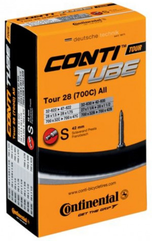 Велокамера Continental 28" 28'/700x32-47/622-642 Sport 42мм Tour all/02-0182031 