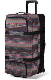 Дорожная сумка Dakine Womens Split Roller 65L Lux (серые, сиреневые полоски)