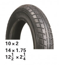 Велопокрышка Hota 12 1/2 х 2 1/4 09-500237 (до 2.5 Bar) слик черная