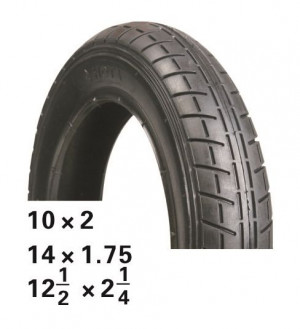 Велопокрышка Hota 12 1/2 х 2 1/4 09-500237 (до 2.5 Bar) слик черная 