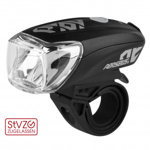 Фара передняя KLS PERSEUS, 130лм, 1 x XPE LED, режимы: 100% (3ч), 50% (6ч), индикатор заряда, время зарядки: 2,5ч, аккумулятор: Li-ion 3.7 V, 1200 mAh, USB кабель в компл., универсальное крепление на любой руль, влагозащита: IPX 4 