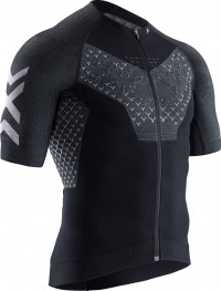 Велофутболка X-Bionic The Twyce 4.0 Bike Zip Shirt SH SL Men Opal Black/Arctic White (2021)