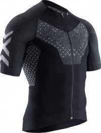 Велофутболка X-Bionic The Twyce 4.0 Bike Zip Shirt SH SL Men Opal Black/Arctic White