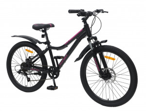 Велосипед Avenger A241DW 24&quot; черный/розовый рама: 13&quot; (2025) 