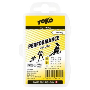 Парафин углеводородный TOKO Performance yellow (+10°С -4°С) 40 г. 