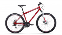 Велосипед Forward SPORTING 27.5 3.0 disc темно-красный/серый (2021)