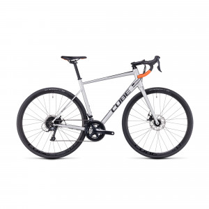 Велосипед Cube Attain Pro 28 silver &#039;n&#039; orange рама: 560 мм (2024) 