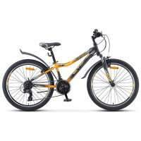 Велосипед Stels Navigator-410 V 24" 21 sp V010 черный/желтый (2020)