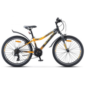 Велосипед Stels Navigator-410 V 24&quot; V010 черный/желтый (2020) 