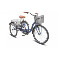 Велосипед Stels Energy-III VC 26" Z010 (м) (без корзины) синий/золотой ALU рама: 16" (2025)
