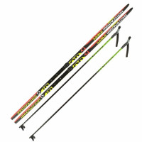 Комплект беговых лыж STC NNN (Rottefella) - 200 Wax Innovation black/red/green