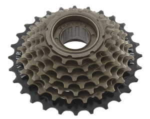 Кассета Ventura 5-700173 трещотка 5 скоростей Freewheel 5х14-28, HG-копия SHIMANO-совместимая, черный/коричневый 