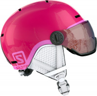 Шлем с визором Salomon Grom Visor Glossy Pink Kids (2022)