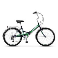 Велосипед Stels Pilot-750 24" Z010 черный/зеленый (2019)