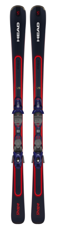 Горные лыжи Head Shape e-V5  SW AMT-PR black-red + крепление PR 11 GW BRAKE 85 [G] (2023)