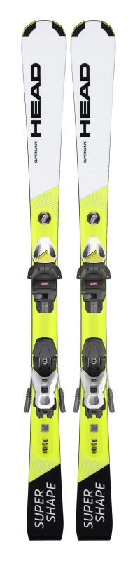 Горные лыжи Head Supershape JRS white/neon yellow + крепление JRS 7.5 GW CA BRAKE 78 [H] (2023)