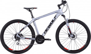 Велосипед DEWOLF TRX 20 27.5&quot; серебристый серый/ярко-красный/черный Рама: 18&quot; (2021) 