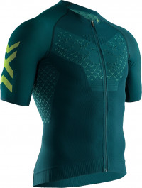 Велофутболка X-Bionic The Twyce 4.0 Bike Zip Shirt SH SL Men Pine Green/Amazonas Green (2021)