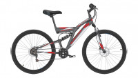 Велосипед Black One Phantom FS 27.5 серый/красный/серый рама: 20" (2022)