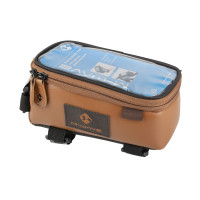 Сумочка/чехол+бокс M-WAVE 5-122210 на раму д/смартфона ROTTERDAM TOP XL увелич.185х95х85мм влагозащитная, материал искуственная кожа, коричневая