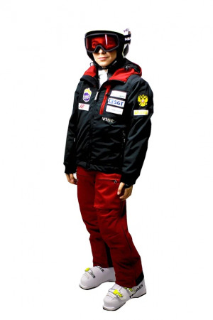 Куртка Vist Chrome Zone Insulated Jacket Junior RUS SKI TEAM black-black-dahlia 9999IX 