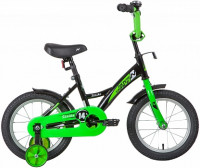 Велосипед NOVATRACK STRIKE 14" чёрный-зеленый (2021)