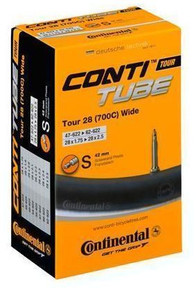 Велокамера Continental 28" 28'х1.75-2.50 47-62/622 Sport 42мм Tour rigid/02-0182161 