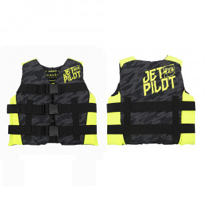 Спасательный жилет нейлон детский Jetpilot Cause Kids ISO 50N Nylon Vest Black/Yellow (19084) 