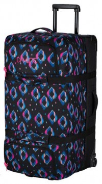 Дорожная сумка Dakine Womens Split Roller 65L Kamali (черный с сине-розовыми ромбами)
