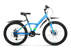 Велосипед Forward Dakota 24 1.0 голубой/ярко-зеленый рама: 13&quot; (2022) 