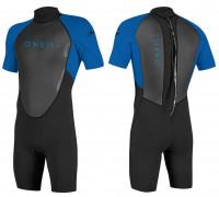 Гидрокостюм детский короткий O'Neill Youth Reactor-2 2mm Back Zip S/S Spring Black/Ocean (2021) (5045 EJ7)