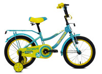 Велосипед FORWARD FUNKY 18 бирюзовый/желтый (2020)