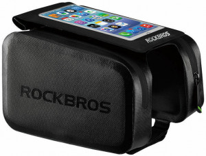 Велосумка ROCKBROS AS-006BK с держателем для телефона, влагозащитная 